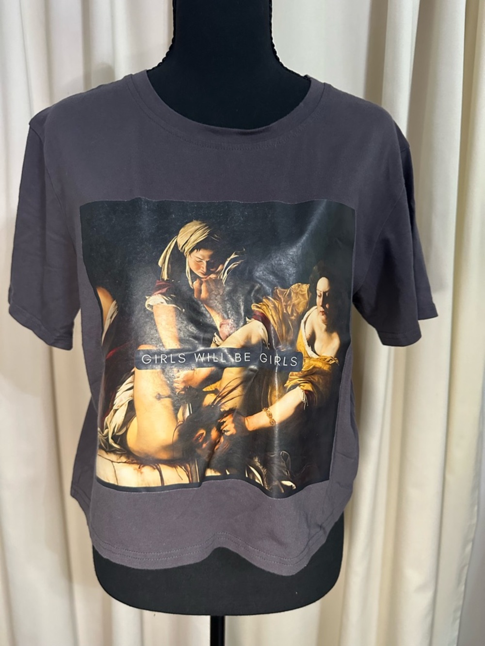 Girls Will Be Girls Graphic Tee - Charcoal